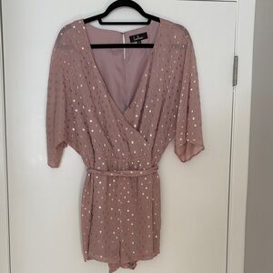 Pink Polka Dot Romper